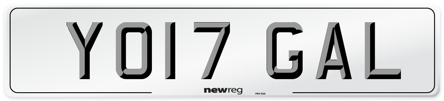 YO17 GAL Number Plate from New Reg